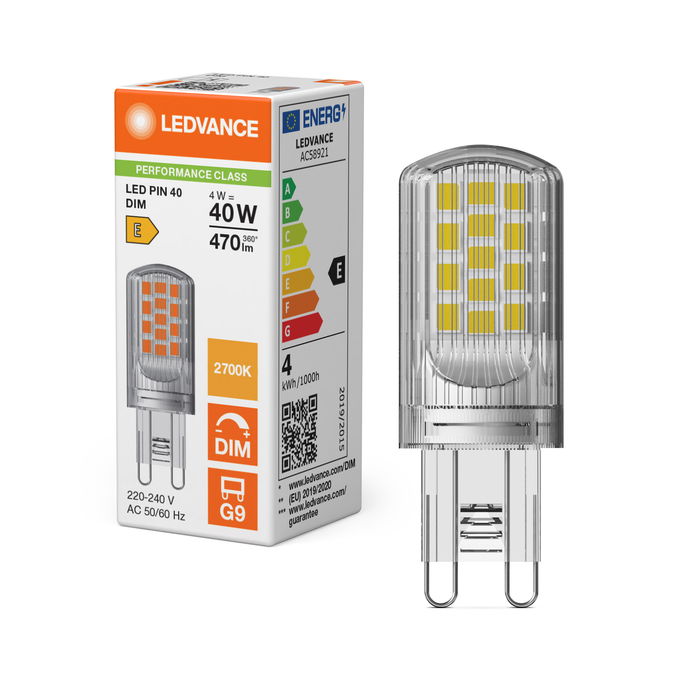 LED PIN 40 300° DIM P 4W 827 Clear G9