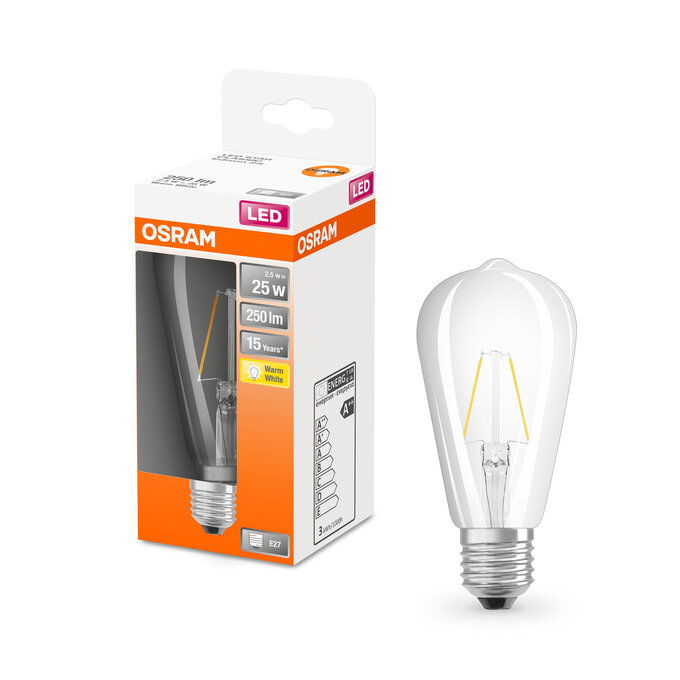 LED Star Classic Edison 25 Filament 2.5W 827 Clear E27