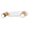 LED Spot Brick 2xGU10 White and Wood