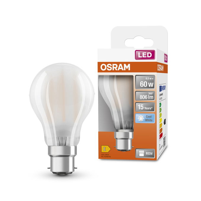 LED Star Classic A 60 6.5W 840 Frosted B22d