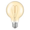 Vintage 1906 Globe 80 60 Heart Filament DIM 8W 922 Gold E27