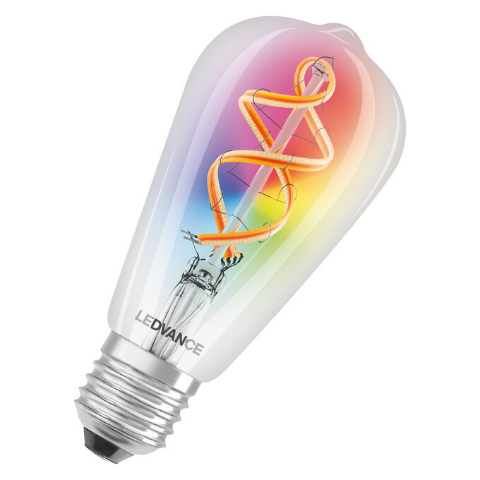 SMART+ WiFi Filament Edison Multicolour RGBW 30  4.5 W/2700 K E27