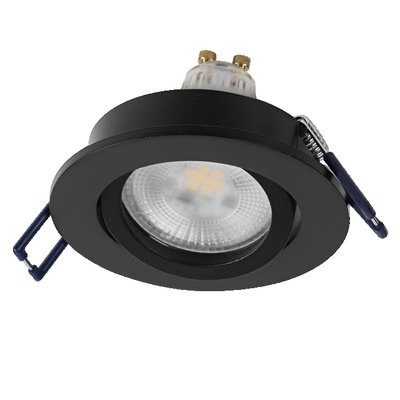 Spot Set Recess GU10 Dim Adjustable Click 6W 827 Black