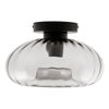 Decor Smoke Glass Ceiling E27 Black
