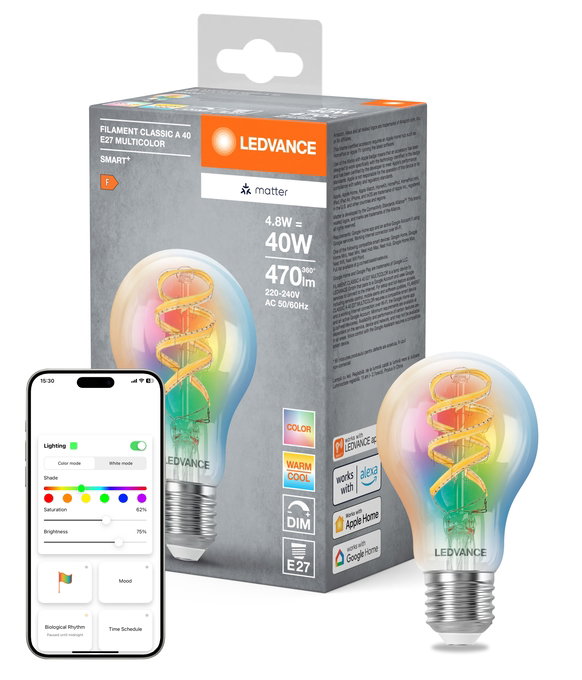 SMART+ MATTER Filament Multicolor Classic A40 4.8W E27