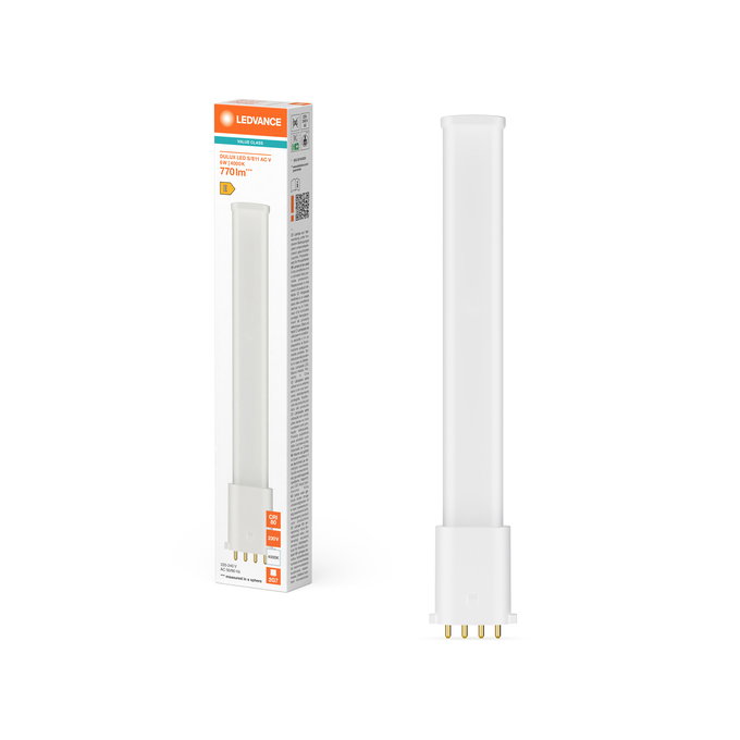 DULUX LED S/E11 AC MAINS VALUE  6W 840 2G7