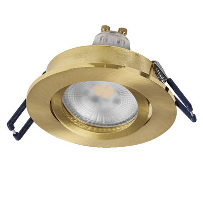 Spot Set Recess GU10 Dim Adjustable Click 6W 827 Satin Gold