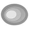 Orbis Spiral Oval 485mm 34W Click Dim 830 Grey