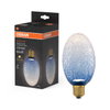 DECOR LED FLAT LAMP 3.5W 827 E27 Non-Dim  IN CRACKED GLASS LONG BLUE