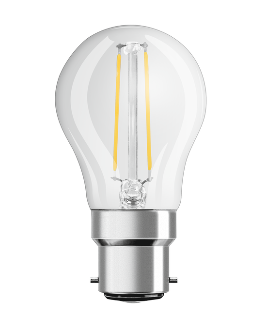LED Star Classic P 25 Filament 2.5W 827 Clear B22d