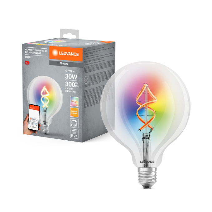 SMART+ Filament Globe RGBW 30  4.5 W/2700 K E27