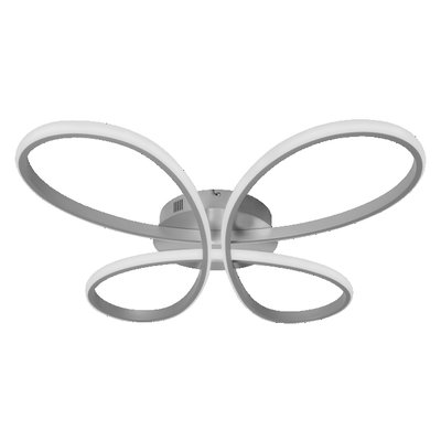 Decor Butterfly Ceiling 40W Tunable White DIM Remote Control Silver
