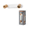 LED Spot Brick 2xGU10 White and Wood