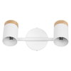 LED Spot Stamp 2xGU10 White and Wood