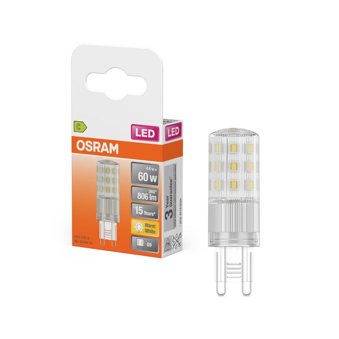 LED PIN 60 320° 4.9W 827 Clear G9