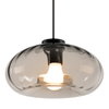 Decor Smoke Glass Pendant E27 Black