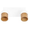 LED Spot Half Wood Line 2xGU10 White and Wood Decor