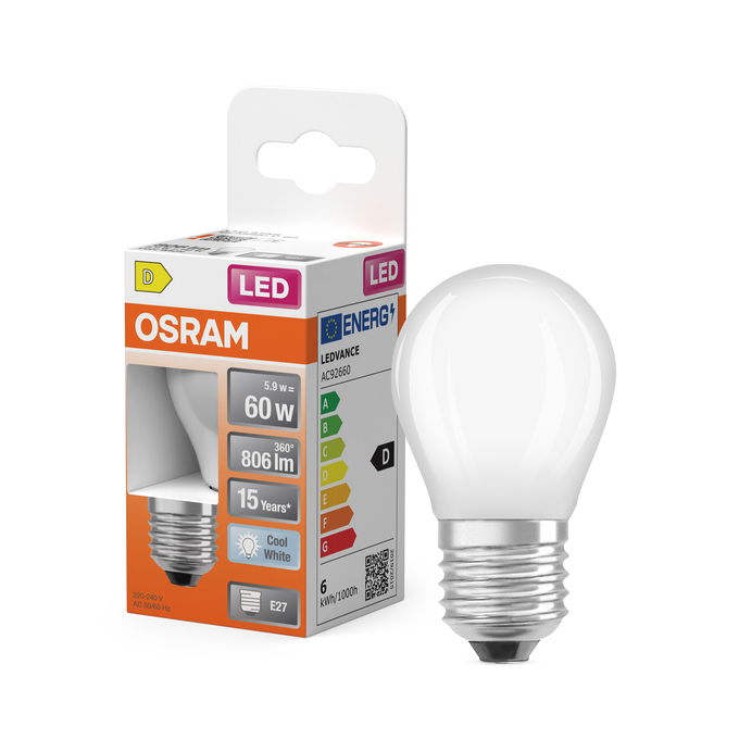 LED Star Classic P 60 Filament 5.9W 840 Frosted E27