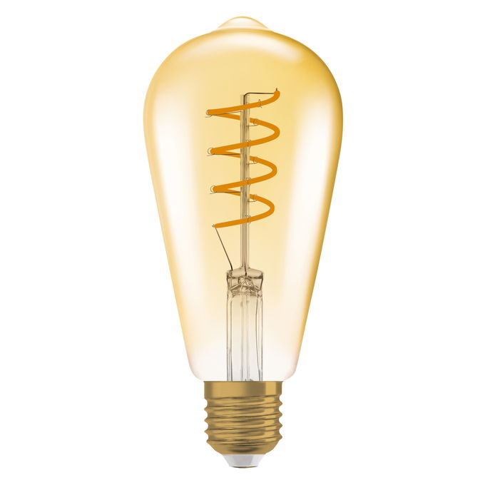 Vintage 1906 Edison 28 Filament 4W 820 Gold E27