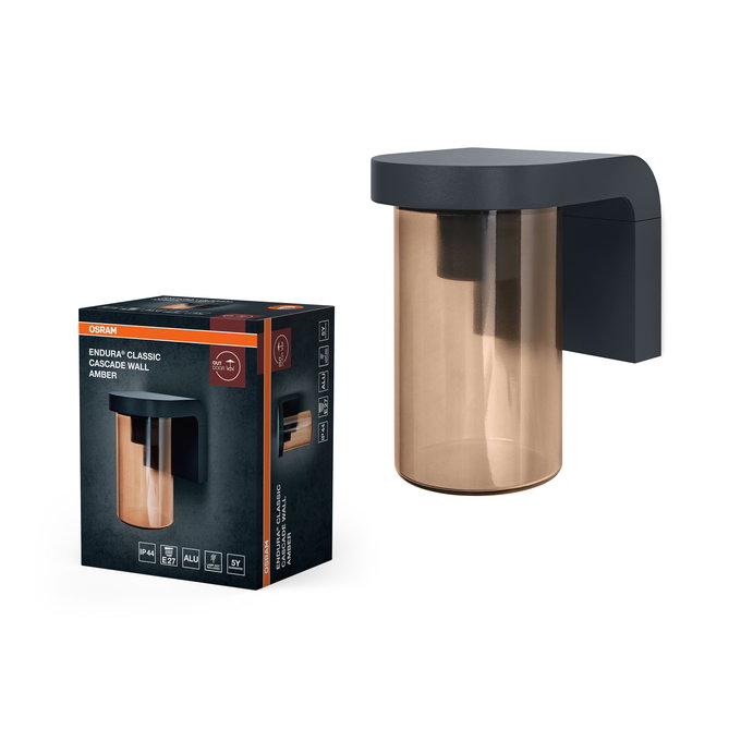 ENDURA Classic Cascade Wall E27 Amber