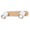 LED Spot Wood Line 2xGU10 White and Wood Decor
