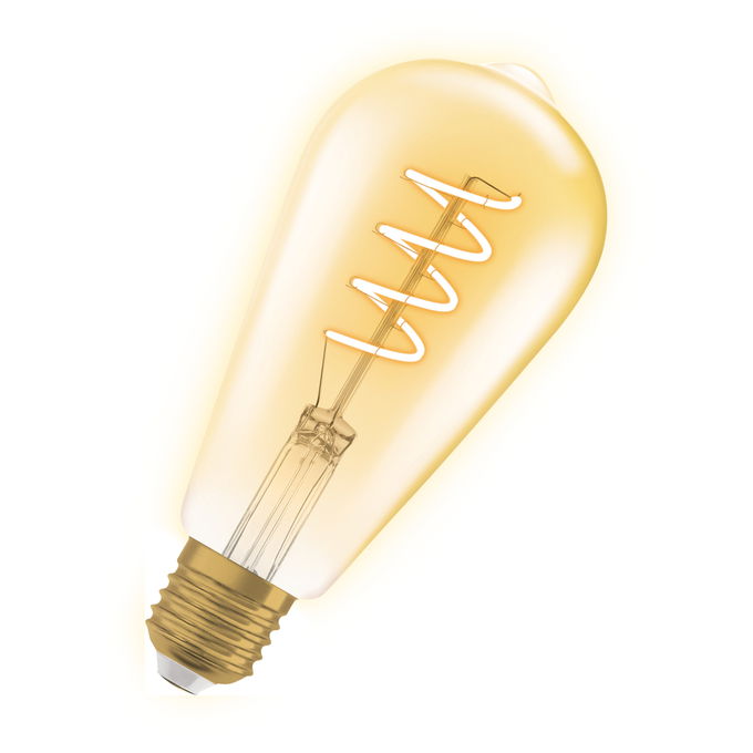 Vintage 1906 Edison 28 Filament 4W 820 Gold E27