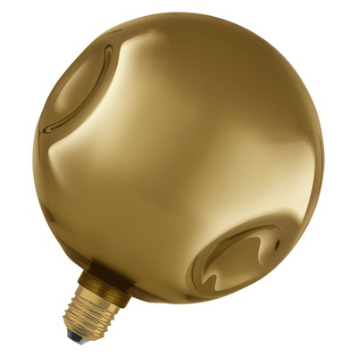 DECOR LED FLAT LAMP 3.5W 827 E27 Non-DIM IN ELECTRO GLASS LARGE GOLD