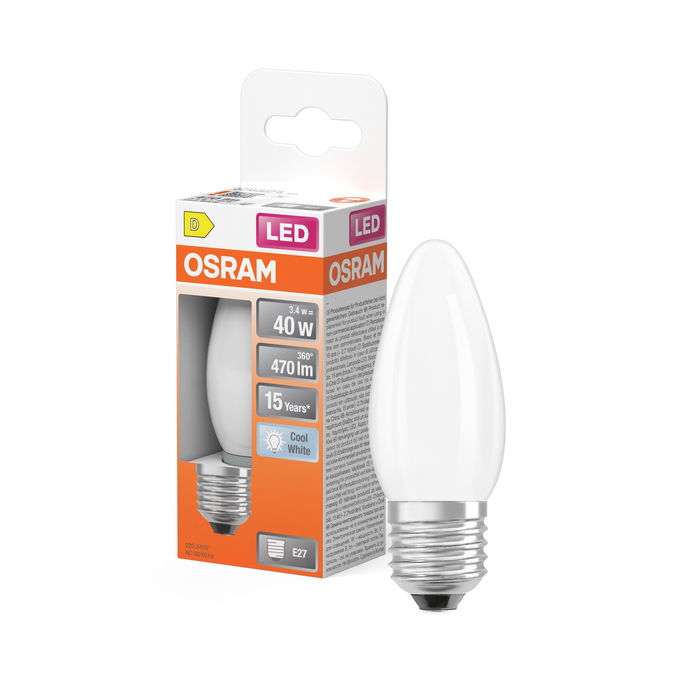 LED Star Classic B 40 Filament 3.4W 840 Frosted E27