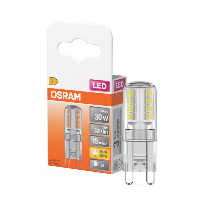 LED PIN 30 300° 2.6W 827 Clear G9