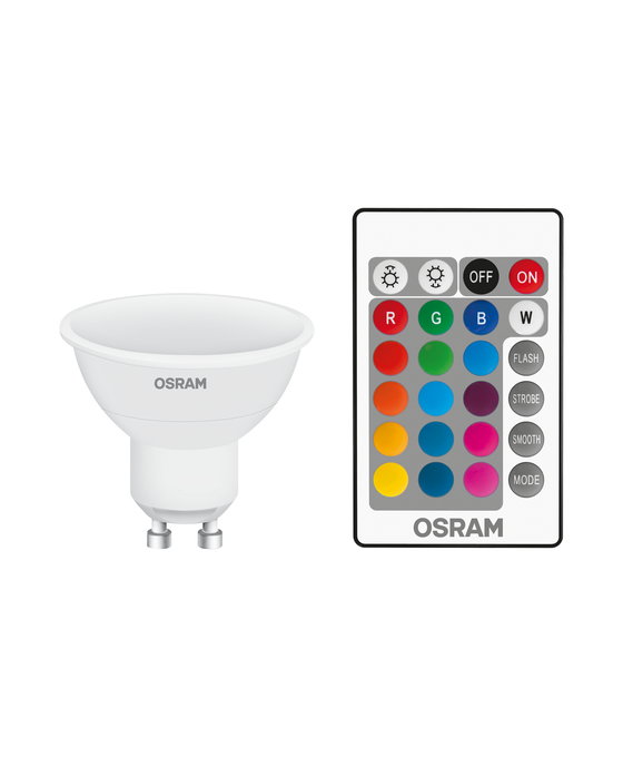 LED Superstar PAR16 25 120° RGBW Remote Control 2.9W 827 Frosted GU10