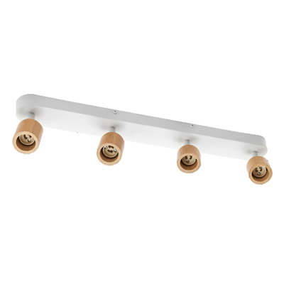 LED Spot Brick 4xGU10 White and Wood