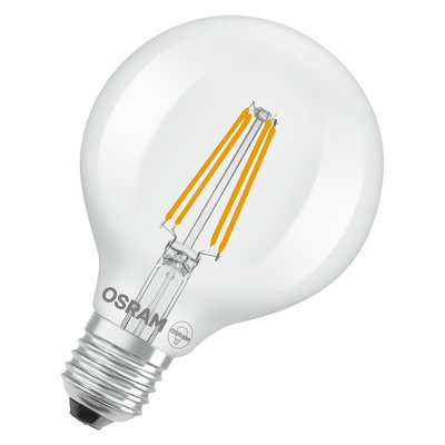 LED Classic Globe 95 60 Filament Energy efficiency class A 3.8W 827 Clear E27
