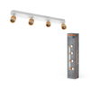 LED Spot Brick 4xGU10 White and Wood