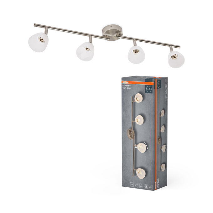 LED Spot Cup 4xG9 Brushed Nickel