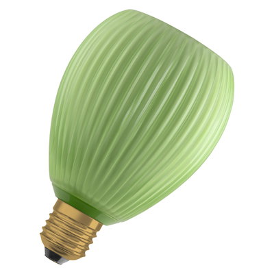 DECOR LED FLAT LAMP 3.5W 827 E27 Non-DIM IN COLOURED GLASS OVAL GREEN