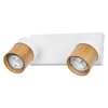LED Spot Half Wood Line 2xGU10 White and Wood Decor