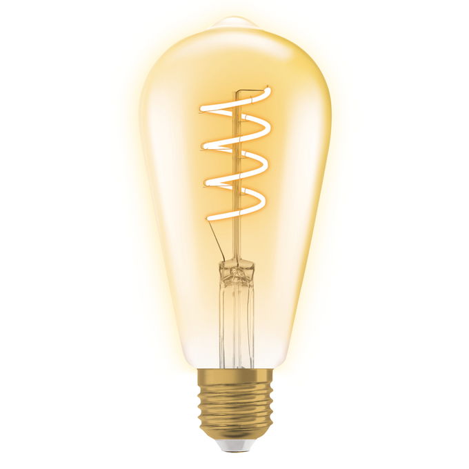 Vintage 1906 Edison 28 Filament 4W 820 Gold E27