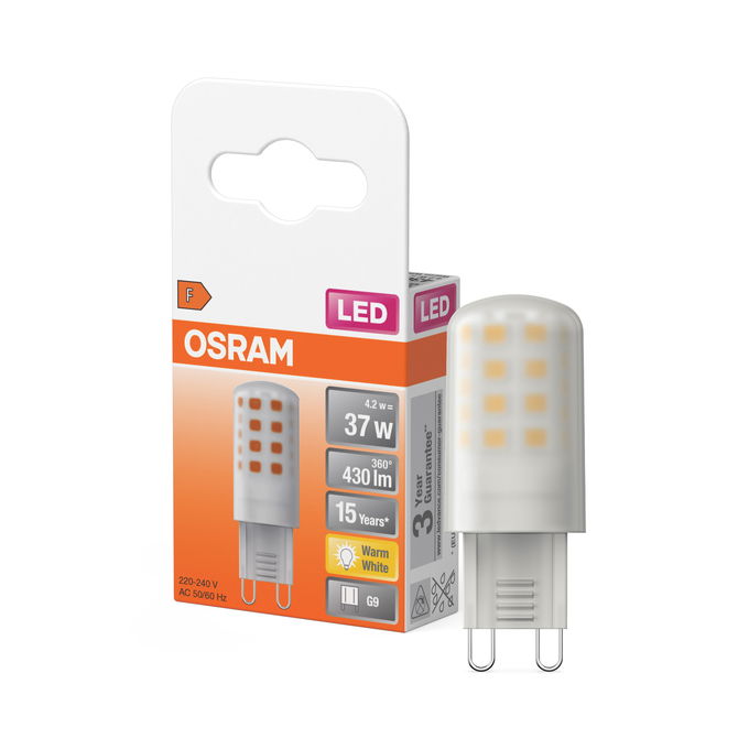 LED PIN 37 300° 4.2W 827 Frosted G9