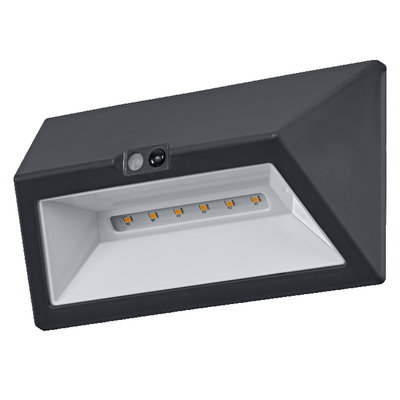 ENDURA Style USB Wall Step Wide Sensor IP44 Dark Grey