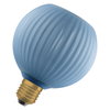 DECOR LED FLAT LAMP 3.5W 827 E27 Non-DIM IN COLOURED GLASS GLOBE BLUE