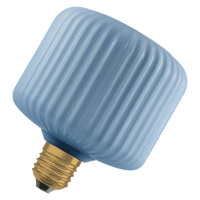 DECOR LED FLAT LAMP 3.5W 827 E27 Non-DIM IN COLOURED GLASS SQUARE BLUE