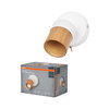 LED Spot Half Wood Line 1xGU10 White and Wood Decor