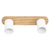 LED Spot Wood Line 2xGU10 White and Wood Decor