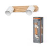 LED Spot Wood Line 2xGU10 White and Wood Decor