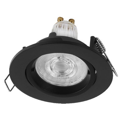 Spot Set Recess Twistlock GU10 Adjustable 2.6W 827 Black