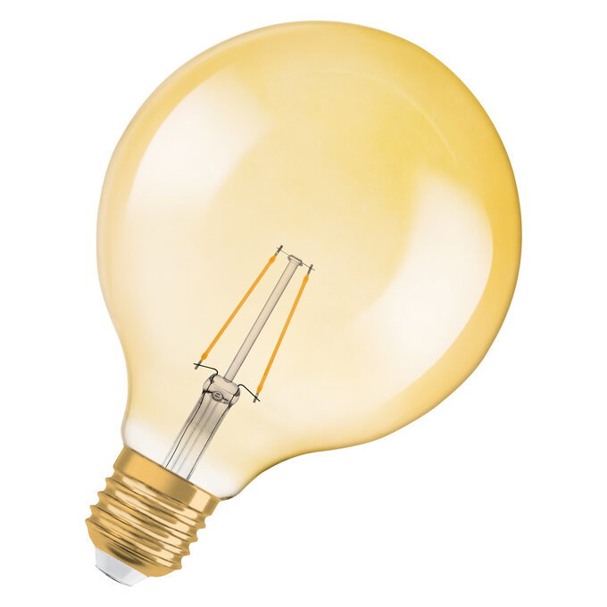 Vintage 1906 Globe 22 Filament 2.5W 824 Gold E27