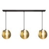 Decor Folded Globe Pendant Linear 3xE27 Gold