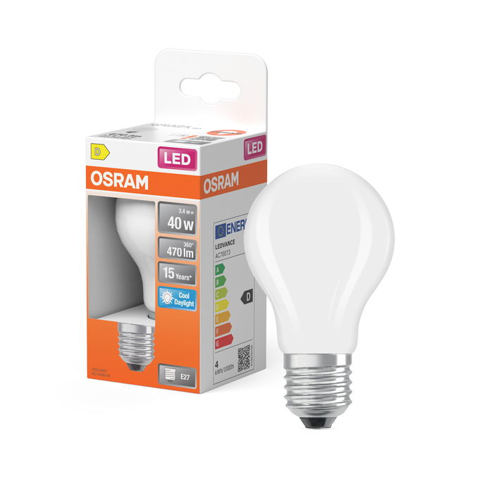 LED Star Classic A 40 Filament 3.4W 865 Frosted E27
