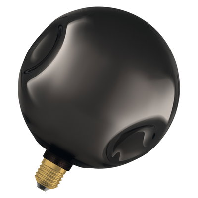 DECOR LED FLAT LAMP 3.5W 827 E27 Non-DIM IN ELECTRO GLASS LARGE BLACK