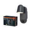 ENDURA Style USB Adjustable Round Sensor IP54 Dark grey